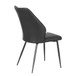 Трапезен стол Carmen Laredo Y силиконова кожа - Черен 60