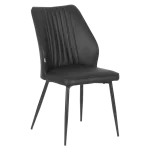 Трапезен стол Carmen Laredo Y силиконова кожа - Черен 60