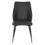 Трапезен стол Carmen Laredo Y силиконова кожа - Черен 60