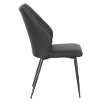 Трапезен стол Carmen Laredo Y силиконова кожа - Черен 60