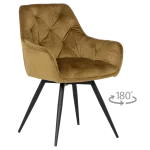 Трапезен стол Carmen Latina Premium - Жълт