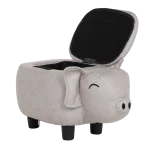 Детска табуретка с ракла Carmen - Сиво прасе