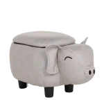 Детска табуретка с ракла Carmen - Сиво прасе