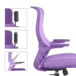 Ергономичен стол Carmen Baku - Лилав