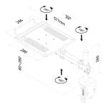 Ергономична стойка за лаптоп Neomounts by NewStar Notebook Swivel Arm NOTEBOOK-D100 - Черна