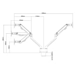 Регулируема стойка за два монитора до 32" с газов амортисьор Neomounts by NewStar | FPMA-D750DBLACK