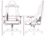 Геймърски стол Nitro Concepts S300, Черен/Син