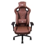 Геймърски стол от естествена кожа TteSports X Fit Real Leather Brown