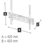 TV стенд/стойка за плазма, LCD Hama 118104 Фиксирана, 32"-65", 35кг, Черна