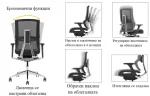 Ергономичен офис стол Ergonomee Dynamo (Bifma cert)- Черен  