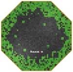 Геймърска постелка за под HUZARO FloorMat 4.0 Pixel, 120/120 см - Черен/Зелен