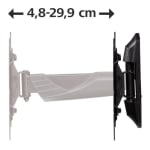 Регулируема стенна стойка за TV HAMA 118664, 19"-48", до 35 кг, Черна