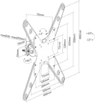 Регулируема стойка за монитор и телевизор Neomounts by NewStar Screen Pole Clamp | FL40-430BL14