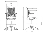 Офис стол Ergonomee Inventio с ринг за опора на краката - Сив/Тъмносин