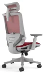 Луксозен офис стол Ergonomee Kyoto Lux Slide (Bifrma cert)- Сив/Червен 