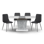 Трапезен стол Carmen Monza еко кожа - Черен