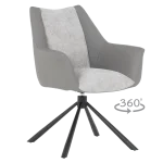 Трапезен стол Carmen Tempe - Светлосив