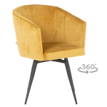 Трапезен стол Carmen Venice - Жълт