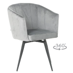 Трапезен стол Carmen Venice - Светлосив