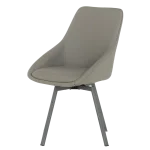 Трапезен стол Carmen Wigan 2 силиконова кожа - Сив 43