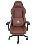 Геймърски стол от естествена кожа TteSports X Comfort Real Leather Brown