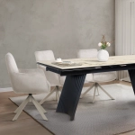 Трапезен стол Carmen Valga - Крем