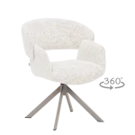 Трапезен стол Carmen Voru - Бял 29