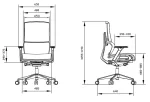 Ергономичен офис стол Ergonomee Dynamo (Bifma cert)- Черен  